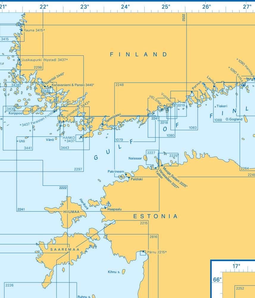 Mapa gulf of Finland