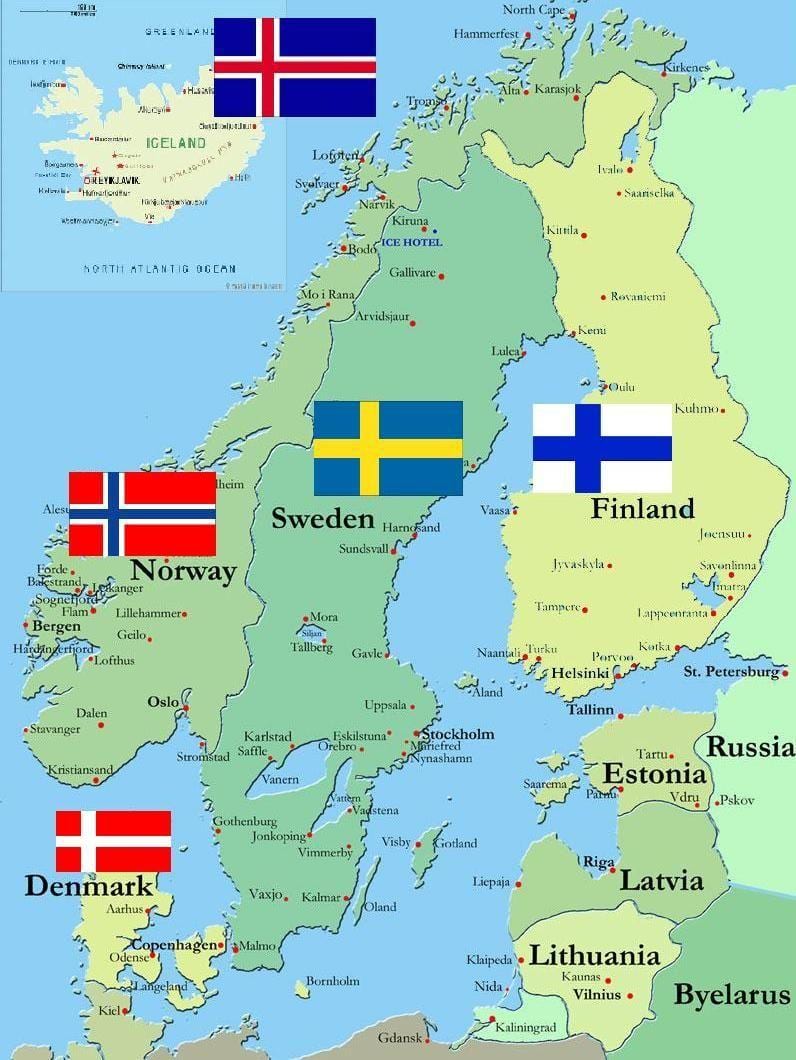 Mapa Finska zemi