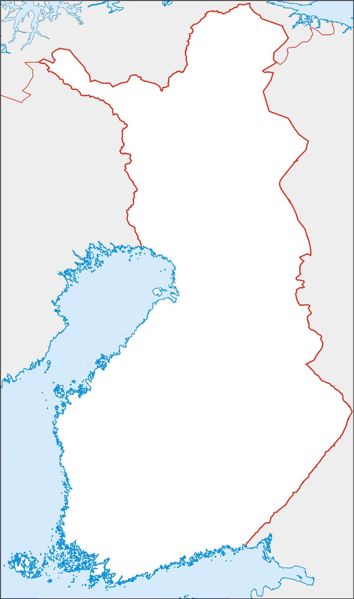prázdné mapě Finsko
