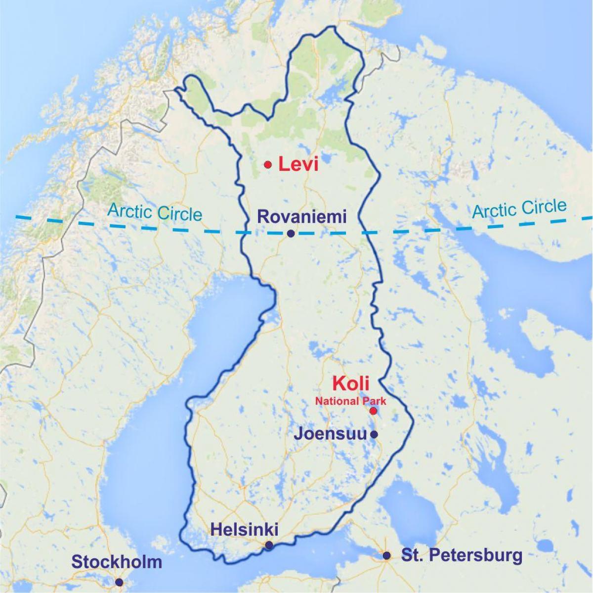 rovaniemi mapě Finsko
