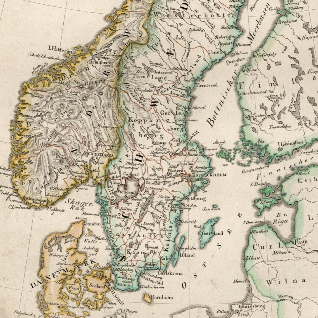 Mapa staré Finsko