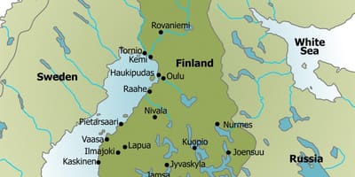 Mapa kemp Finsko