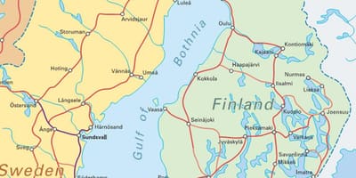 Finsko vlak mapě