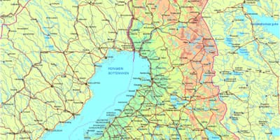 Mapa Finska silnici