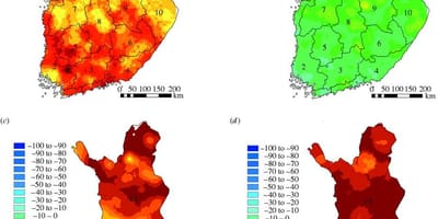 Mapa Finska klimatu