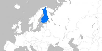 Finsko na mapě evropy