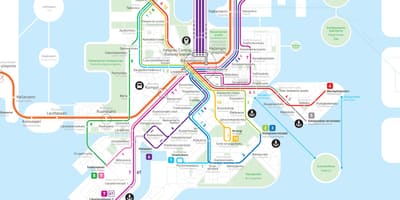 Mapa Finska metro