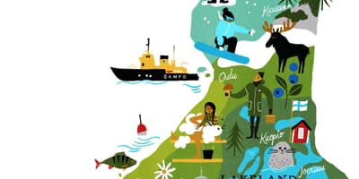 Finsko cestovní mapa