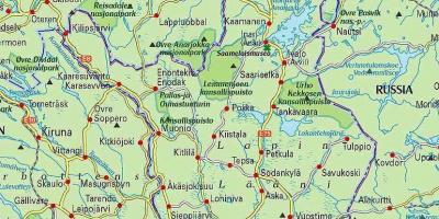Mapa Finska a laponska