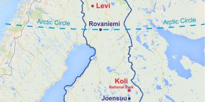 Finsko levi mapě