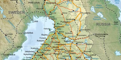 Mapa podrobná mapa Finska